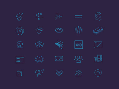 More Icons focus lab iconography icons isometric line set