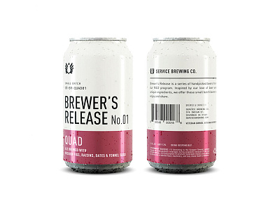 Service Brewing Co. - Brewers Release No.1 beer bottle can focus lab label packaging