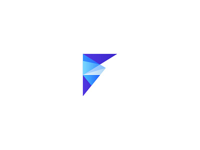 F is for Fun branding crystal facet focus lab gem logo mark