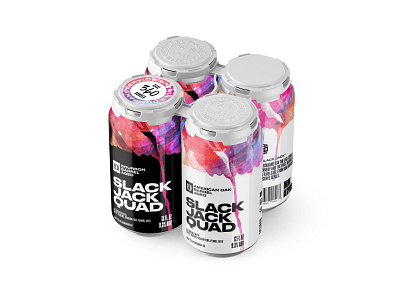 Slack Jack Quad beer branding can focus lab mockup typography