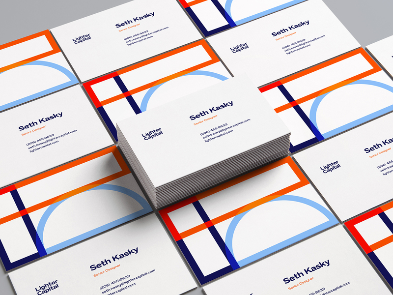 Clean business card design with bright colors makes Alex Sailer's design pop! 