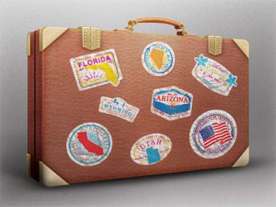 Suitcase icon illustration nji media photoshop stickers suitcase travel vintage