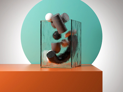 Jar-O-Goodies 3d focus lab glass illustration render still life