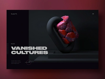 Vanished Cultures 3d ceramic clay focus lab illustration mockup render sculpture typography website