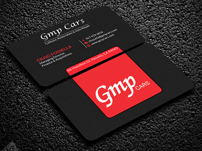 GMP Cars Business Card brand identity branding business business card business card design creative business card gmp cars business card type typography