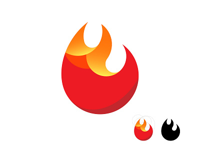 fire logo design design flat icon logo