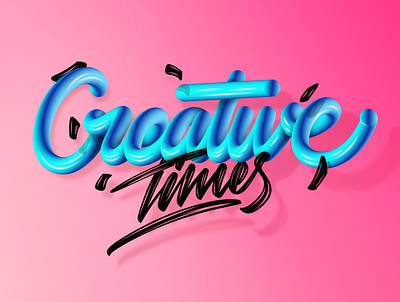 Creative times (Video link in bio) 3d adobe angeloknf branding calligraphy illustrator inspiration lettering photoshop script type typography