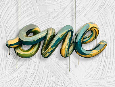 One ☝️ (Video on description) 3d 3d art 3d design 3d type angeloknf branding calligraphy cinema4d inspiration lettering logo type typography