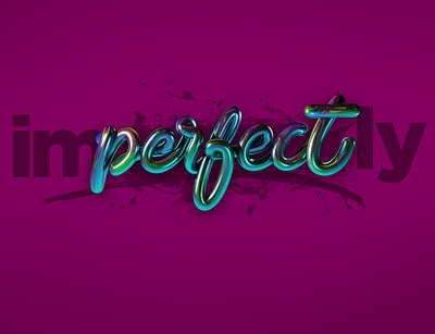 Imperfectly perfect - Video link in description 3d design 3d lettering 3d type 3d typography angeloknf brush c4d calligraphy cinema4d design inspiration lettering logo photoshop pink purple type typography