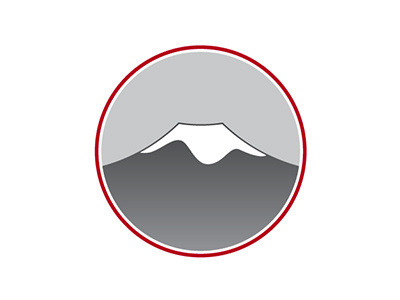 Ontake logo circle flat icon japan logo mount mountain ontake volcano