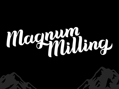 Magnum Milling lettering black black and white calligraphy hand lettering lettering logo type typography