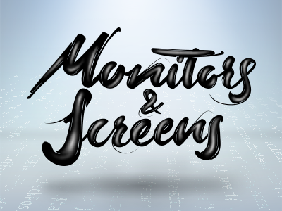 Monitors & Screens 3d black calligraphy hand lettering illustration lettering logo photoshop type typography