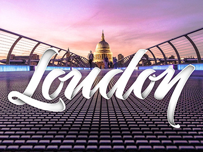 London - World Series #1 brush calligraphy font hand lettering lettering london reflection script type typography world