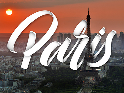 Paris - World Series #2 brush calligraphy font france hand lettering lettering paris script type typography world