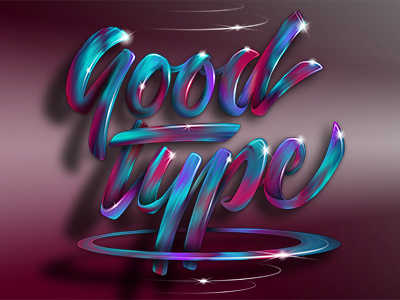 Goodtype 3d calligraphy color effect goodtype handlettering illustration lettering logo type typography