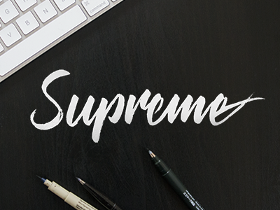 Supreme Callivember 2017 brush calligraphy callivember color font hand lettering keep writing lettering script type typography
