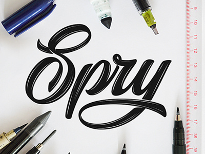 Spry v.2 angeloknf brush calligraphy hand lettering inspiration lettering logo script type typography