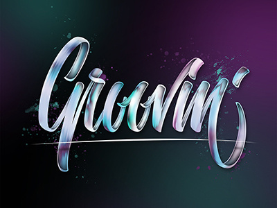 Keep on Groovin’🤘 brush calligraphy hand lettering inspiration lettering logo photoshop script type typography wacom