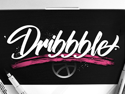 2x Dribbble invites calligraphy dribbble dribbble invite giveaway invitation invite lettering type typography