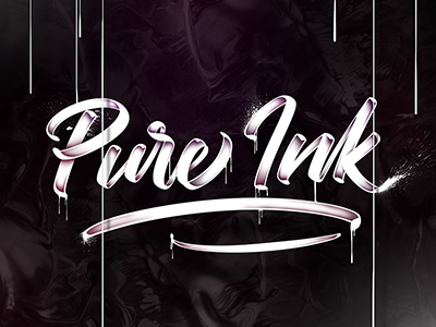 Pure Ink angeloknf brush calligraphy hand lettering inspiration lettering logo type typography wacom