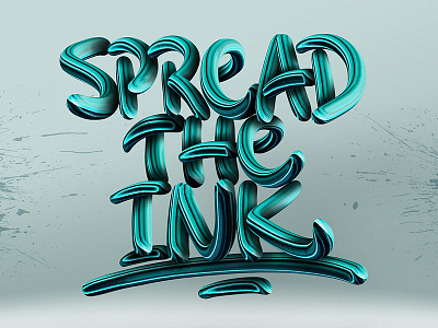 Spread The Ink angeloknf brush calligraphy inspiration lettering logo photoshop script type typography