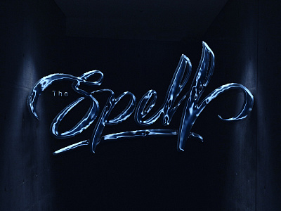 The Spell 3d angeloknf black blue brush calligraphy color design font hand lettering handlettering illustration inspiration lettering logo photoshop procreate script type typography