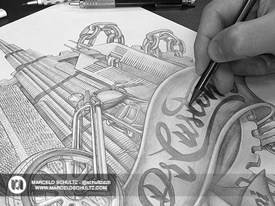 Dr Custom - Dubai bikes burjkhalifa dubai harley harleydavidson hd illustration motorcycles sketch sketchbook