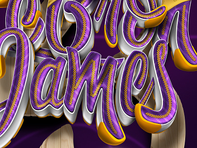 LeBron James 3d design drawing illustration lettering pencil photoshop texture type typography