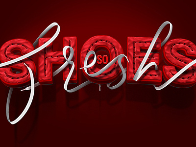 Interlaced 3D lettering - Illustrator and Photoshop