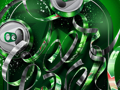 Heineken Beer Lovers 3d drawing illustration lettering logo photoshop texture type typography vector