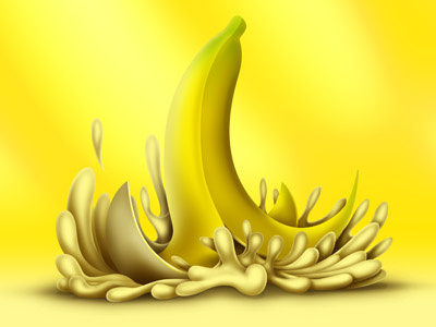 Banana banana digital drawing illustration pain photoshop yellow