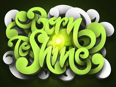 Born to Shine - Lettering design drawing illustration lettering type typography