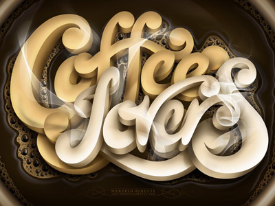 Coffee Lovers - Final design drawing illustration lettering type typography