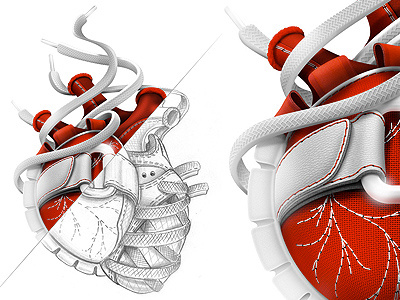 heart dribbble