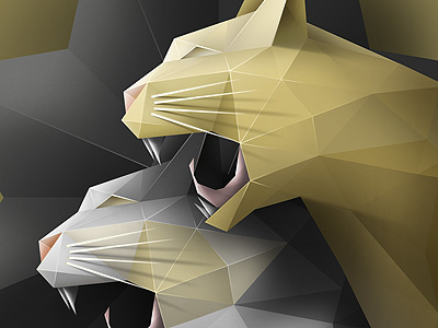Geometric Cats illustration drawing sketch pencil cat poster animal art