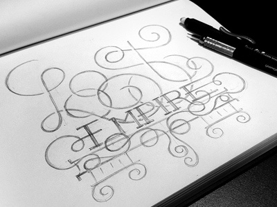 Lost Empire design drawing illustration lettering pencil sketch texture type typography