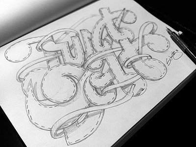Just Do It - Leather Lettering illustration leather lettering nike pencil shoes sketchbook sneakers texture type typography