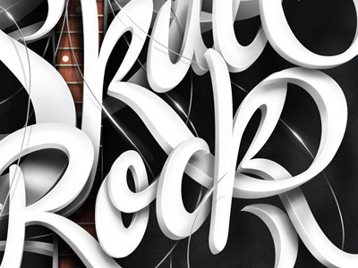 The Skull of Rock! typography illustration drawing lettering type design texture