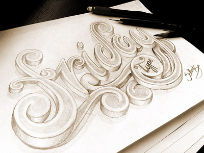 Friday Type - Project friday illustration pencil pencils sketch tgif type typography