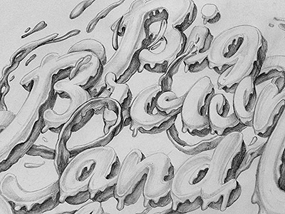 Working on a delicious type! candy caramel chocolate illustration sketch type typography