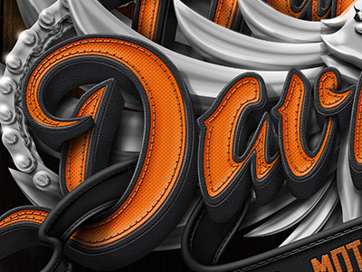Harley Davidson - Personal Project 3d davidson eagle harley illustration motorcycle photoshop texture typography