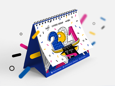 Corporate calendar for LeverX Group 2021 branding calendar2021 calender design illustration ox
