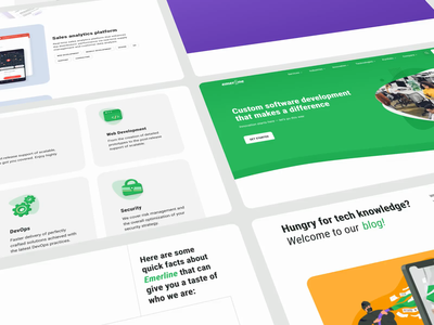 Emerline web-site animation branding design illustration motion graphics ui ux web site design webdesign