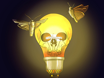 In A Bad Light digital illustration editorial illustration light pollution