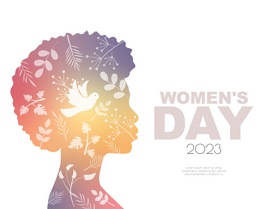 Women's Day 2023 2023 beauty color day design dove history human illustration march 8 minimal modern month peace people vector woman women womens womens day