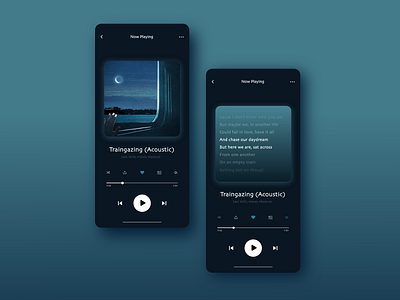 Mobile Music Player UI Design adobe xd app design mobile app mobile ui music app music player ui ux