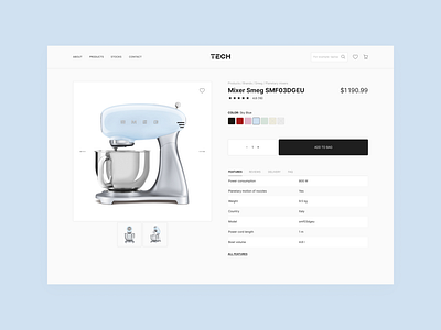 Tech Store card product cart page clean design e commerce interface makeevaflchallenge makeevaflchallenge5 marketplace minimal minimalism online store onlineshop product cart shop web design website design