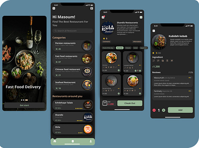 Online Food Delivery Application app delivery design figma food home onboarding restaurant ui ux