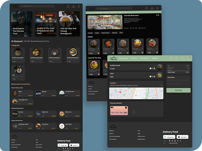 Online Delivery Food app categories check out delivery design food home restaurant ui ux web
