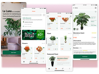 Garden application app application delivery design design system figma flowers garden graphic design home ios ui ux